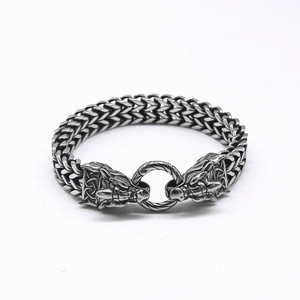 Pulsera de Cadena de Acero de Titanio con Diseño de Dragón yunnique, Joyería de Moda Unisex, Acero Inoxidable 316, Patrón Animal, Estilo Geométrico - Product Image 1