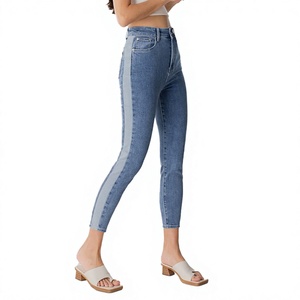 Jeans de Mezclilla Anchos y Casuales para Mujer, Transpirables y a la Moda, con Diseño Lateral, Pantalones Modernos para Chicas Jóvenes, Servicios OEM - Product Image 1