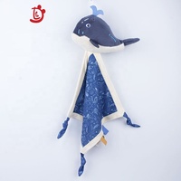 Vente en gros d'usine de couvertures de sécurité en peluche pour bébé pour apaiser le sommeil, apaiser les bébés qui font leurs dents, lingettes humides de haute qualité