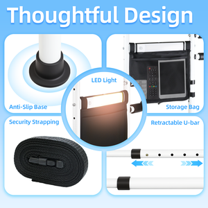 Barrières de lit pour la sécurité des personnes âgées avec lumière LED à détecteur de mouvement - Barrières d'aide au lit réglables pour lit double - Product Image 5