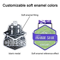 LY Wholesale Blank Universal  Award 3D Medallas De Metal Chess Medals