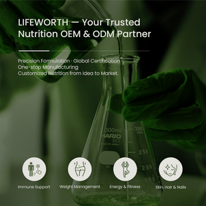 โรงงานผลิตซองมัทฉะคอลลาเจน LIFEWORTH ODM คอลลาเจนผงคีโตและพาเลโอแบรนด์ส่วนตัว ผสมคาเฟอีนธรรมชาติจากมัทฉะ - Product Image 5