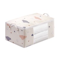 Sac de rangement en non-tissé grande capacité, anti-poussière, multi-usages, motif dessin animé mignon, pour vêtements, couvertures, déménagement et emballage