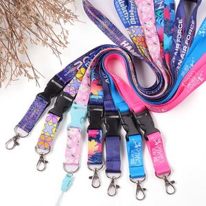 X106 Colorful Printed Heavy Duty Embroidery Key Chain Badge Reel Holder Card Id Neck Strap Sublimation <b>Lanyards</b> With Logo Custom - Product Image 3