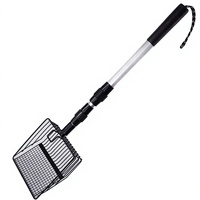 En gros, pelle à litière pour chat en métal à long manche rectangulaire, réglable et télescopique, facile à nettoyer, 0,5 kg, pour déjections d'animaux et poulaillers