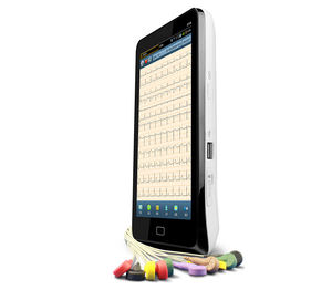 Macchina <span class=keywords><strong>ECG</strong></span> touch screen capacitivo da 7 pollici multilingue a 12 piombo - Product Image 4