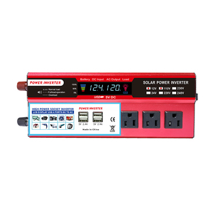Convertisseur de courant sinusoïdal monophasé Suredom Automotive DC 12V/24V AC 220V/110V 2000W, quatre ports USB, certifié CE, 85% de rendement - Product Image 1