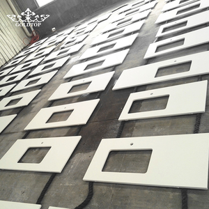 แผ่นควอตซ์สีขาวบริสุทธิ์ GOLDTOP Luxury Polished 2002 สำหรับเคาน์เตอร์ครัวสไตล์โมเดิร์นและผนังตกแต่งแบบมินิมอล - Product Image 1