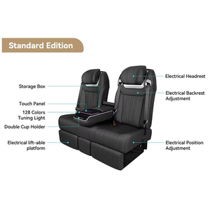 Canapés-lits électriques de luxe modifiés Feigeer Tech pour fourgonnette VIP MPV avec porte-gobelets doubles pour Mercedes Classe V - Product Image 3