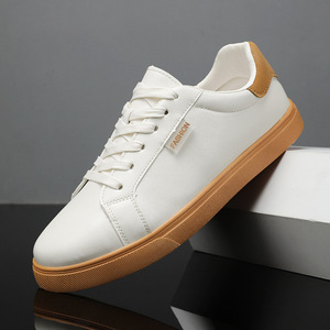Baskets de sport tendance pour hommes en cuir véritable respirant à lacets – Idéales pour l'hiver et toutes les saisons, style décontracté et skateboard - Product Image 4