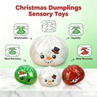 Boîte mystère géante de Noël avec 12 jouets sensoriels anti-stress en TPR, doux et compressibles, en forme de boulette scintillante, cadeau pour enfants