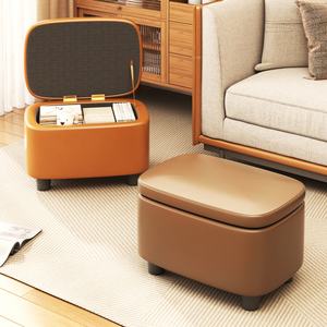 LE Footrest <b>Stool</b> Multifunctional Foot <b>Stool</b> Ottomans Storage Ottoman With Tray Upholstered Sofa Seat Step <b>Stool</b> for Living Room - Product Image 1