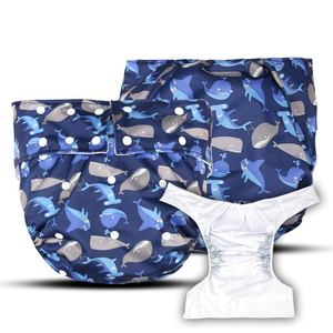 <span class=keywords><strong>Couche</strong></span> lavable de grande taille AIO pour adultes <span class=keywords><strong>Couche</strong></span> pour personnes âgées réutilisable à bas prix avec matériau <span class=keywords><strong>en</strong></span> coton et design imprimé anti-fuite - Product Image 2