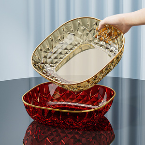 Square Fruit <b>Plate</b> Food Grade Pet Material Household Kitchen Dishware For Fruits And Snacks - Product Image 4
