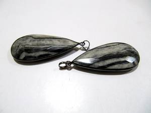 Colgante de conector facetado Briolette en forma de pera de ágata cebra Natural, colgante de bisel de piedras preciosas raras únicas de tamaño 22X45mm - Product Image 5
