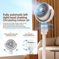 Ventilateur sur pied pour la circulation de l'air, ventilateur de table réglable, tour USB, minuterie 8h, alimentation portable, ventilateur de circulation en tour avec télécommande