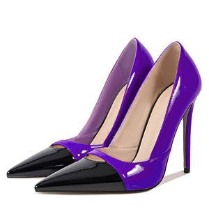 Chaussures d'été et d'automne pour femmes, talons D'Orsay multicolores, sexy, à bout pointu, talon fin, coupe large, grande taille 45 - Product Image 5