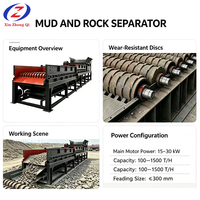 Séparateur minéral Xinzhongqi à disques multi-rouleaux pour boue et roche, capacité 4000 kg, pour l'élimination de l'argile et la classification des agrégats