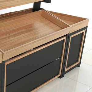 Nhà Sản Xuất Bán Buôn Siêu Thị Trái Cây Và Rau Thép Bằng Gỗ Kệ Kim Loại Kệ Snack Số Lượng Lớn Hiển Thị Kệ - Product Image 4