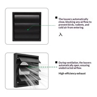 Tuyau d'évacuation flexible en plastique ABS pour sèche-linge, avec grille de ventilation auto-fermante réglable, pour extérieur, étanche à la pluie