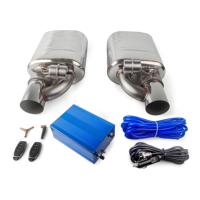 Pièces de moteur neuves d'usine, silencieux d'échappement universel en acier inoxydable de 2/2,5/3 pouces, ensemble de commande de soupape à vide électrique bleu