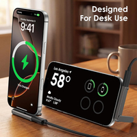 Penyangga Ponsel 240W dari Paduan Seng dengan Adaptor USB-C 2-in-1, Penyangga Kompak untuk iPhone Pro Max