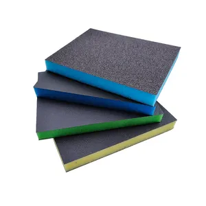 Grit P60-P320 Grit Wet Dry Sanding Block Abrasive Foam Sanding Block Polish Double Side For Wood Surface