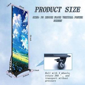 Độ sáng cao Trong Nhà Kỹ thuật số <span class=keywords><strong>LED</strong></span> quảng cáo áp phích hiển thị kích cỡ khác nhau nhà máy di động p1.86 P2 p2.5 đứng Poster - Product Image 4