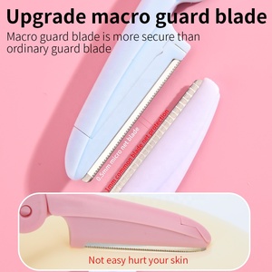 Nouveauté 2025 - Mini rasoir facial pliable en acier inoxydable - Lame arrondie - <span class=keywords><strong>Tondeuse</strong></span> à sourcils portable pour le rasage et le maquillage des femmes - Product Image 2