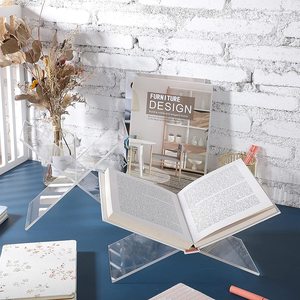 Tùy Chỉnh Gấp Mở Acrylic Cuốn Sách Đứng Chủ Kệ Acrylic CookBook Hiển Thị Đứng - Product Image 6