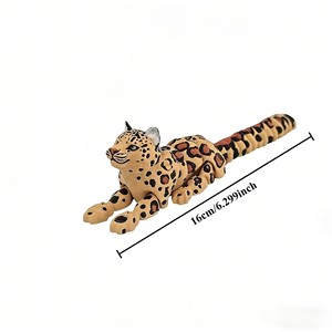 Modèle de léopard des neiges imprimé en 3D, simulation multi-articulée, figurines d'animaux sauvages mobiles, miniatures, décoration d'intérieur, artisanat, figurines - Product Image 4