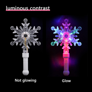 Giáng sinh bên bông tuyết thanh ma thuật đầy màu sắc LED nhấp nháy ánh sáng lên bông tuyết <span class=keywords><strong>Wand</strong></span> - Product Image 5