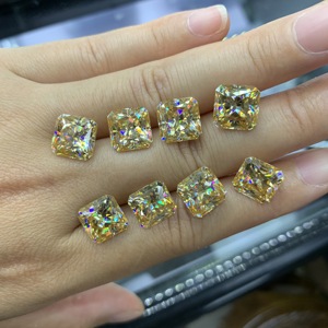 Wuzhou มอยส์ซอไนต์สีแชมเปญตัดสดใสขนาด5.5x5.5มม. ถึง10x10มม. ขายส่ง - Product Image 5