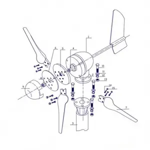 1 W 120 kW Zentrifugalkraftanlage Foshan Beste vertikale Turbine 4 Mw 140 kW persönlicher Spielzeugregler 18650 48 V 10 Mw Q Papier-Windturbine