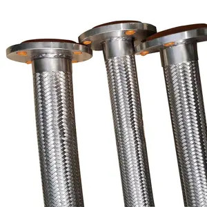 Conjunto de mangueira de metal com flange de aço inoxidável flexível resistente a corrosão/resistente a óleo/resistente ao calor