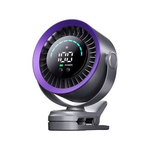 Mini Portable Rechargeable Clip on <b>Desk</b> Fan 3000Mah LED Display 100-Speed Stepless 360° <b>Rotating</b> Ultra Low Noise Cooling Down - Product Image 6