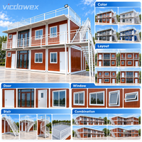 VICDOWEX Bâtiment Modulaire Préfabriqué en Conteneurs, Panneaux Sandwich en Acier, Design Contemporain pour Entrepôt, Bureau et Personnel