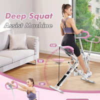 Máquina Multifuncional para Sentadillas y Remo en Casa, Ejercicio en Interiores, Remo, Bicicleta Motorizada, Bicicleta de Ejercicio Individual, Simulador de Equitación