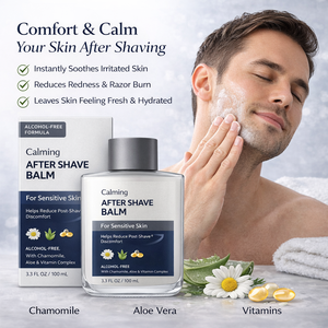 Crème après-rasage pour hommes sensible, sans alcool, avec complexe VitaminPro, herbes naturelles, apaisante et hydratante, soin de la peau - Product Image 3