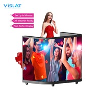 Écran d'affichage VISLAT pour poste de DJ, 4K P1.53 P2.5 P1.86 P2 en forme de U pour spectacles en direct mobiles et événements intérieurs, performances DJ