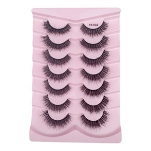 Lot de 7 paires de faux <span class=keywords><strong>cils</strong></span> en gros, <span class=keywords><strong>cils</strong></span> <span class=keywords><strong>courts</strong></span> et volumineux, <span class=keywords><strong>cils</strong></span> en bande complète, boîtes à <span class=keywords><strong>cils</strong></span> personnalisées avec logo - Product Image 4