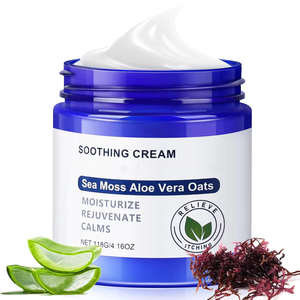 Lenisci la tua pelle con tutta la <span class=keywords><strong>crema</strong></span> Eczema naturale a base di muschio di mare, Comfort idratante per la pelle sensibile e secca - Product Image 1