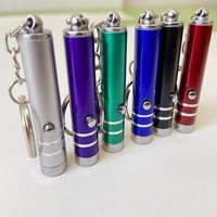 Porte-clés en alliage d'aluminium étanche avec lumière UV 395nm, alimenté par piles, mini lampe torche LED EDC