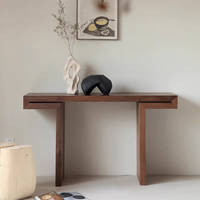 Table console d'entrée au design classique italien, minimaliste et moderne, table murale à tête plate pour couloir d'entrée dans le salon