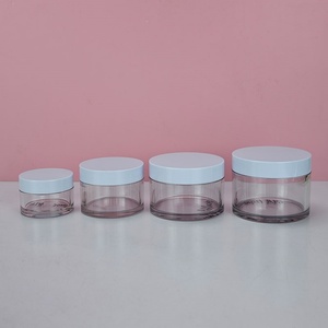 Stock 15g 30g 50g 80g 100g 120g 150g 200g 250g 300g Thick Wall PET Empty Face Cream Jar Custom Logo Body Scrub Container - Product Image 2