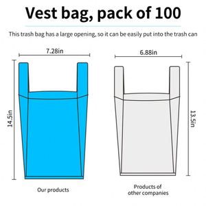 Sacs à couches à fermeture facile, personnalisables en usine, sacs poubelles pour couches de bébé ou d'animaux, sacs à excréments avec poignées pour chats et chiens - Product Image 6
