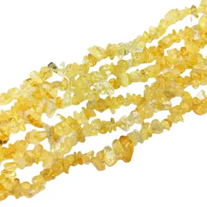 Cheap Price Healing Crystal Loose Strands Natural Citrine Bead Lemon Quartz Chips Beads for Jewelry Making Bracelet Earrings