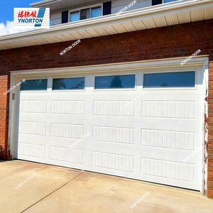 ประตูโรงรถอัตโนมัติแบบมีหน้าต่าง ขนาด 16x7 ฟุต ขายดี พร้อมฉนวนโฟม PU คุณภาพสูง สำหรับที่อยู่อาศัย - Product Image 4