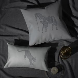 Funda de cojín de cuero de Napa nórdica europea de lujo, forma cuadrada con técnica de costura para uso en hoteles y decoración del hogar, novedad - Product Image 5