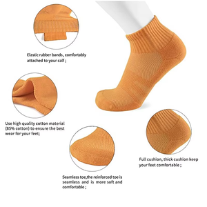 Chaussettes de cheville 100 coton Chaussettes athlétiques à coupe basse <span class=keywords><strong>pour</strong></span> hommes et femmes - Product Image 5